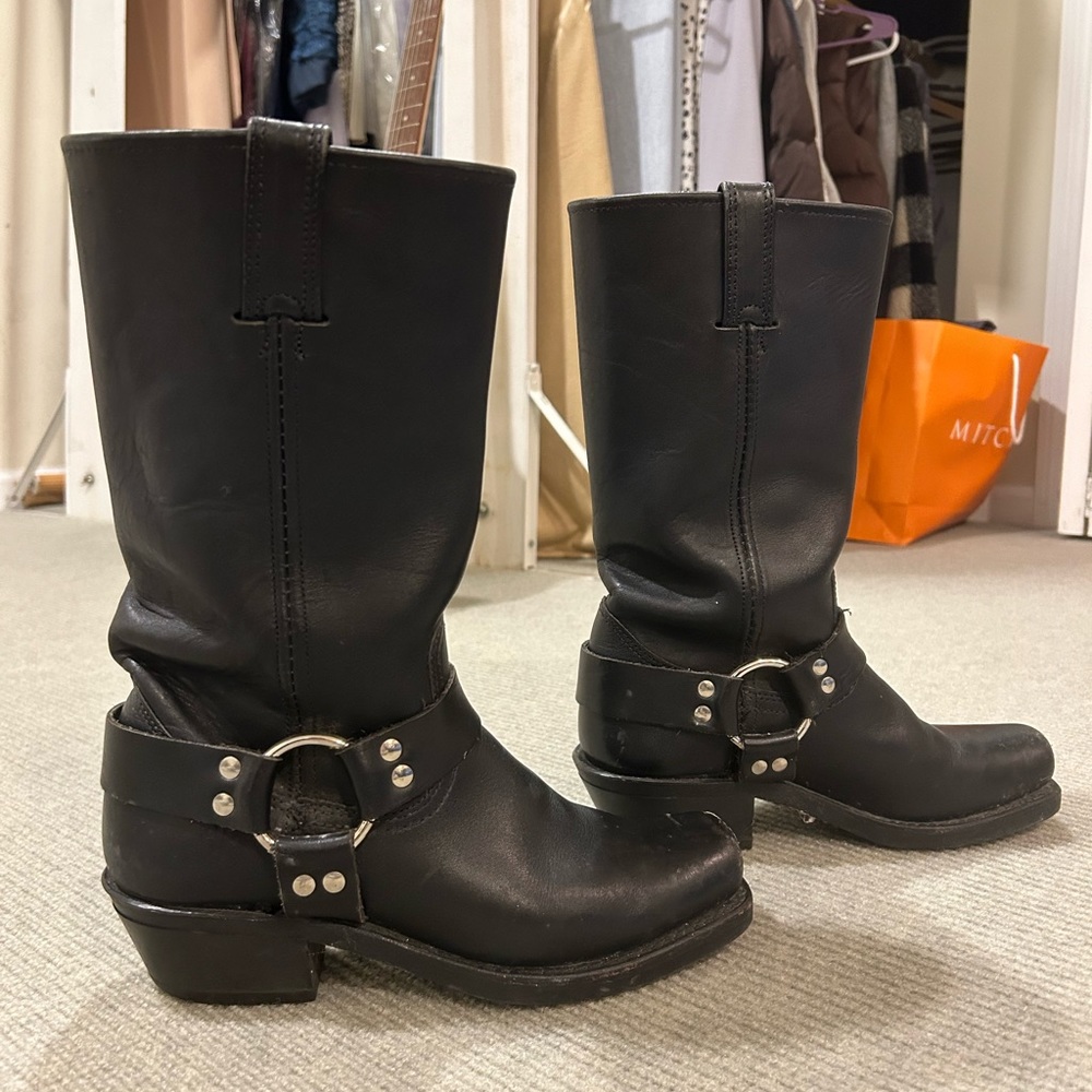 Frye belted boots with small heel. Size 7!